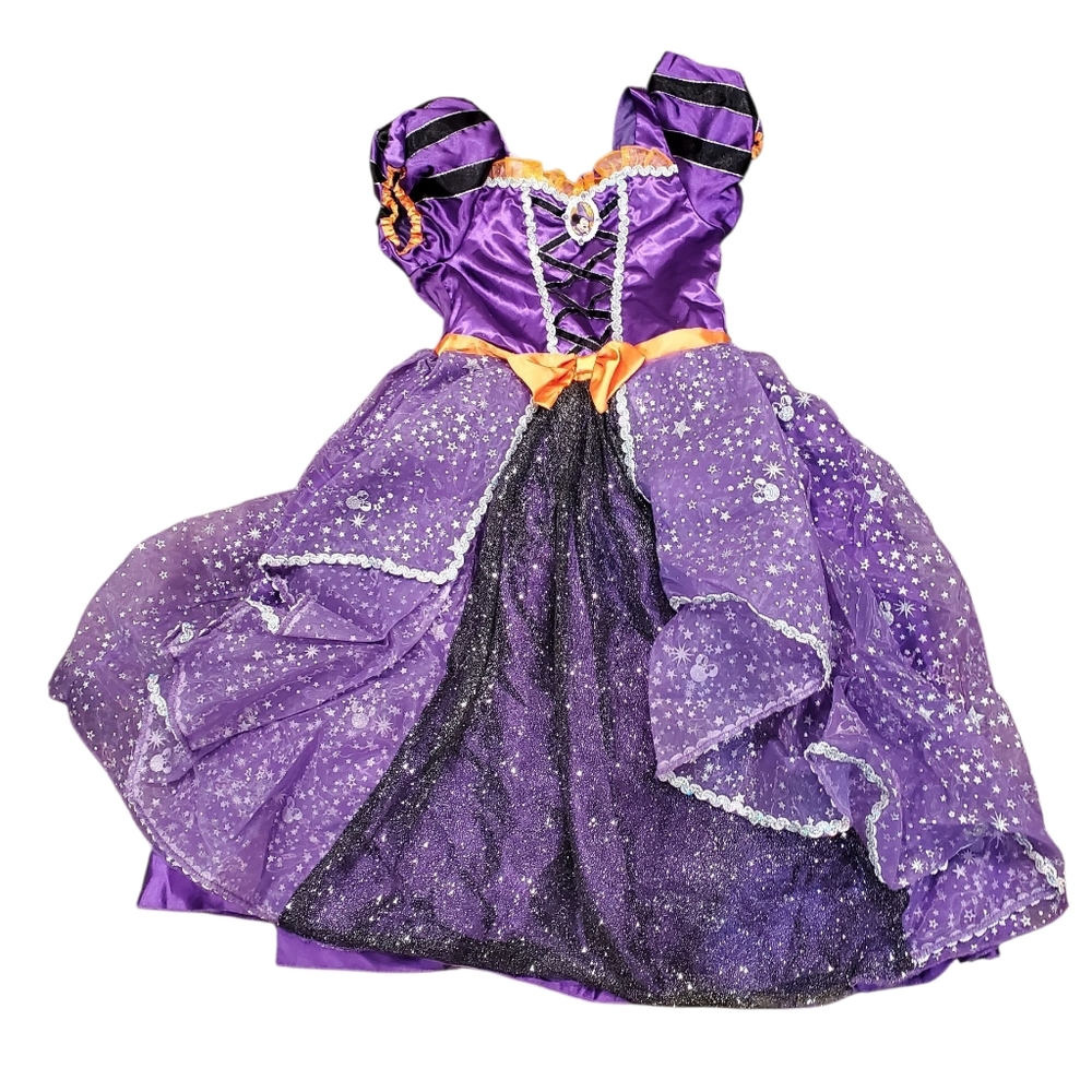 Disney Minnie Mouse Witch Purple and Orange Costume With Hat - 9/10 - Picture 6 of 14